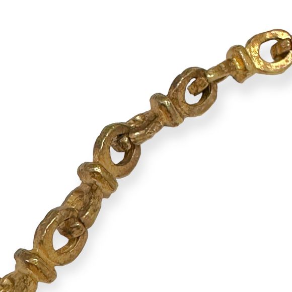 Vintage Sari Silk Multi Color Pom Pom Gold Chain Necklace - Picture 4 of 8